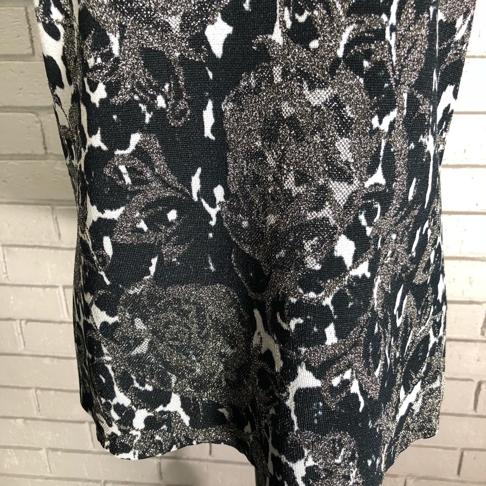 St. John Scoopneck Leopard Print Shell Knit Top - Picture 3 of 8